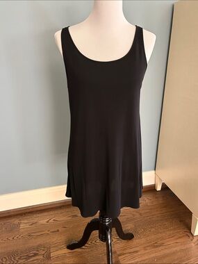 Eileen Fisher Black Sleeveless Scoop Neck Tunic